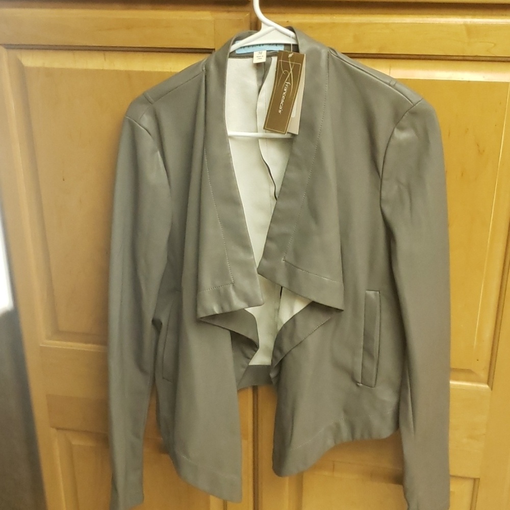 Grey drapefront jacket
